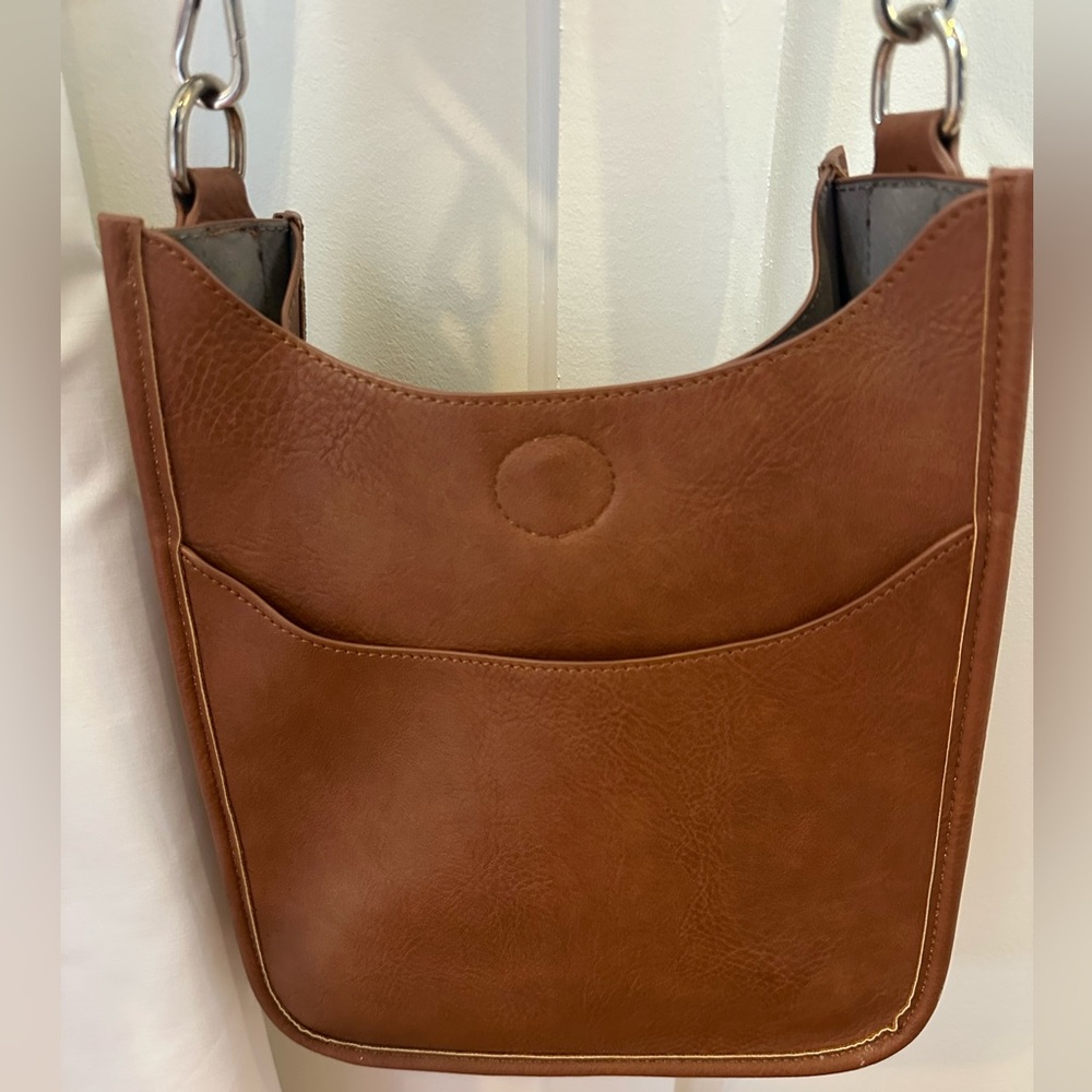 K. Carroll Brown vegan Leather Shoulder/cross body bag